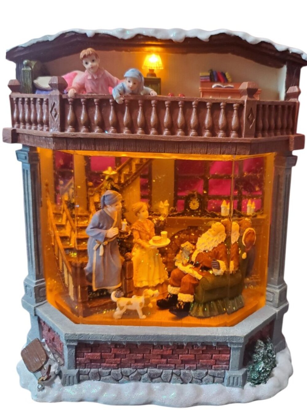 Kirkland Signature Christmas Water Window Musical Lighted Family Holiday Scene